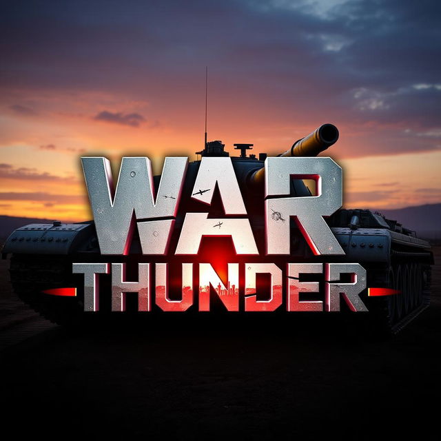 The name 'War Thunder' styled in bold, dynamic lettering, with a T-90M tank prominently featured in the background