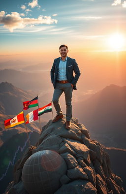 An inspiring and motivational image depicting the journey of M Sobur, a successful global entrepreneur