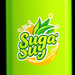 A vibrant and refreshing logo design for 'Suga', a sugarcane juice business
