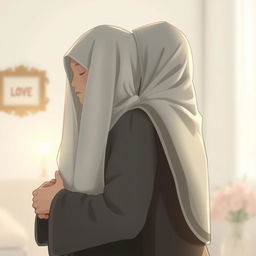 A serene and intimate depiction of two figures embracing, conveying a sense of comfort and love