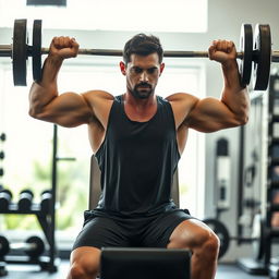 A fitness scene featuring a person performing an incline bench press in a gym setting
