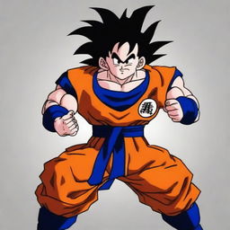 Una carta coleccionable de alta calidad al estilo Dragon Ball Z, mostrando un personaje musculoso en una pose dinámica