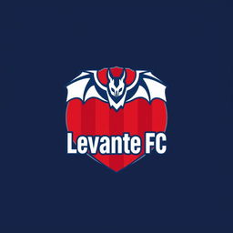 A creative concept design of the Levante FC logo featuring the iconic bat symbol prominently