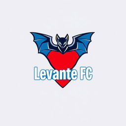 A creative concept design of the Levante FC logo featuring the iconic bat symbol prominently