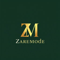Design a luxurious and minimal logo for a jewelry brand named 'Zaremode'