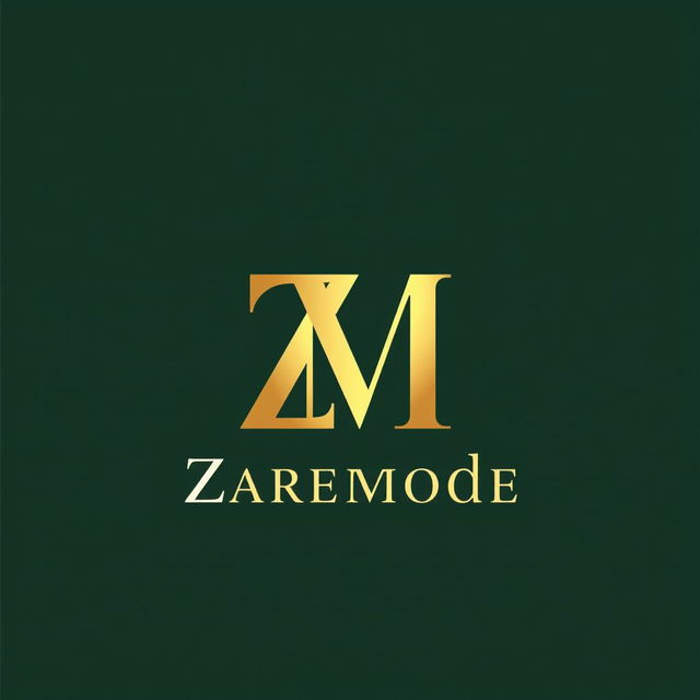 Design a luxurious and minimal logo for a jewelry brand named 'Zaremode'