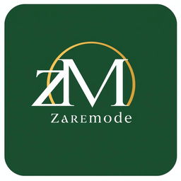 Design a luxurious and minimal logo for a jewelry brand named 'Zaremode'