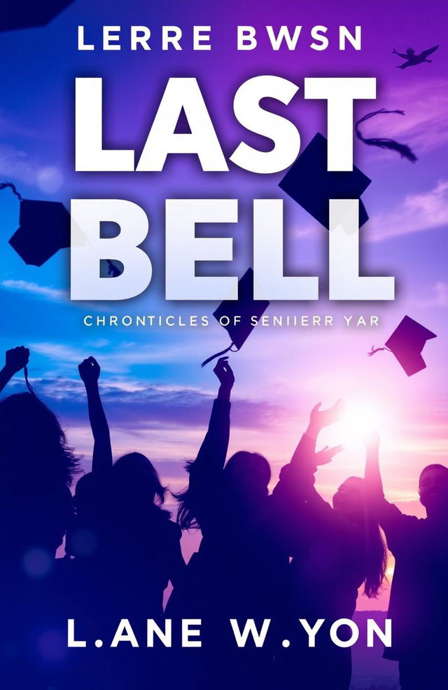 A vibrant and evocative cover for a fictional book titled 'Last Bell: Chronicles of Senior Year'