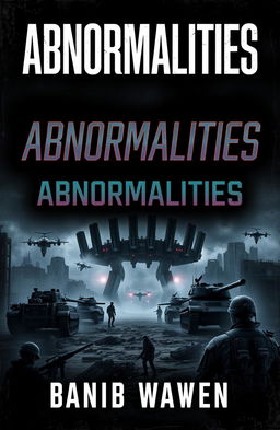 A striking book cover featuring the word 'Abnormalities' prominently displayed in a bold, futuristic font
