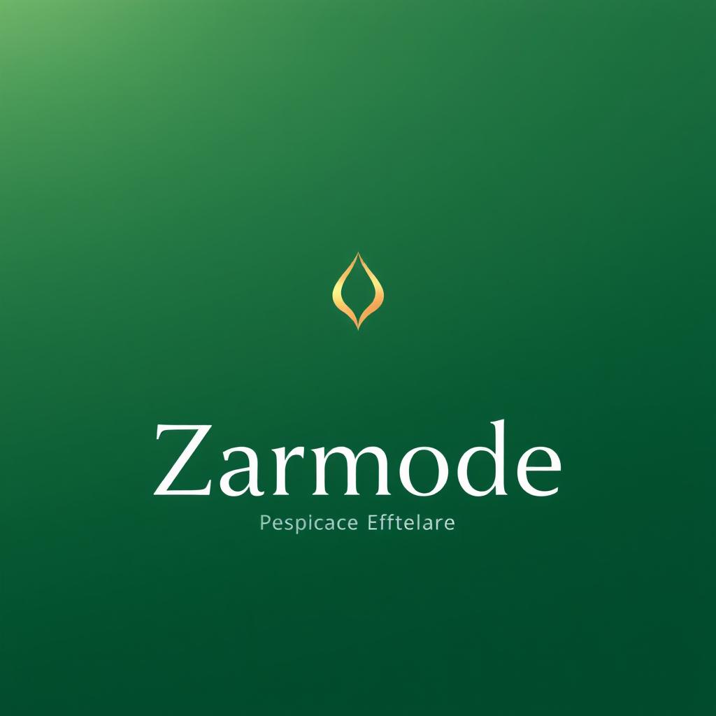 A luxurious and minimal logo design for the jewelry brand 'Zarmode', reflecting elegance and sophistication