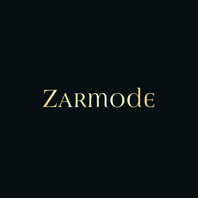 A luxurious and minimal logo design for the jewelry brand 'Zarmode', reflecting elegance and sophistication