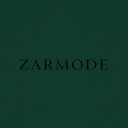 A luxurious and minimal logo design for the jewelry brand 'Zarmode', reflecting elegance and sophistication