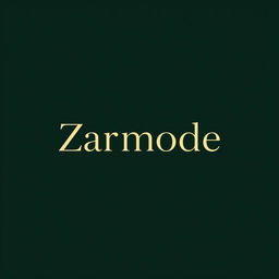A luxurious and minimal logo design for the jewelry brand 'Zarmode', reflecting elegance and sophistication