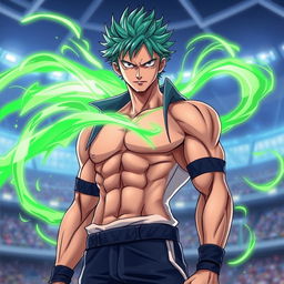 A striking image of Zoro from One Piece, transformed into a character styled like those in Blue Lock