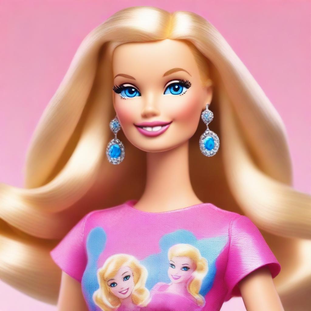 An image of Barbie, depicted in the style of a high-quality digital art