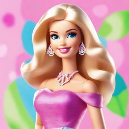 An image of Barbie, depicted in the style of a high-quality digital art