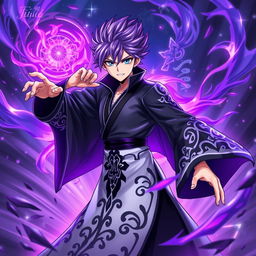 A character resembling Julian from Mobile Legends, depicted in the Bleach anime style