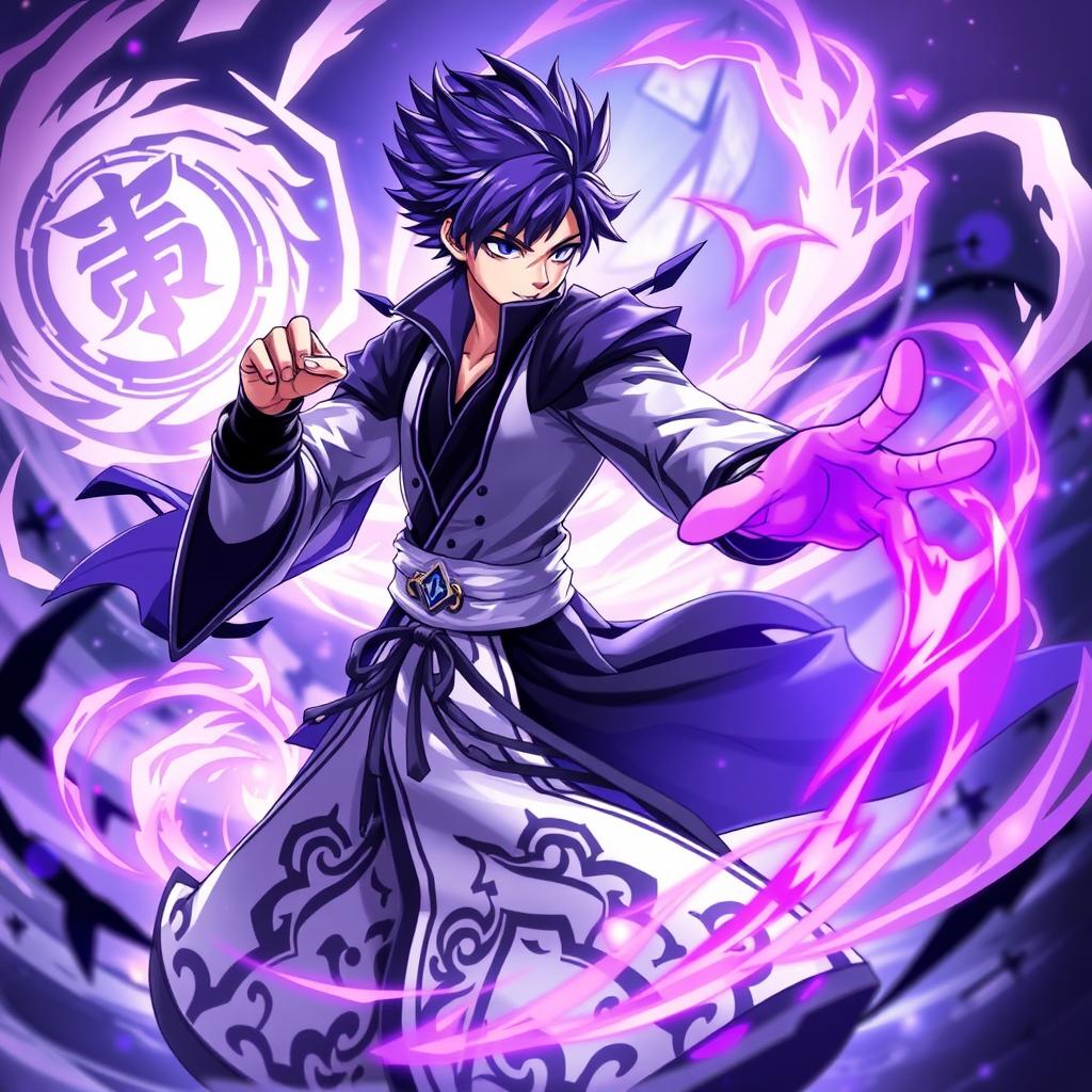 A character resembling Julian from Mobile Legends, depicted in the Bleach anime style