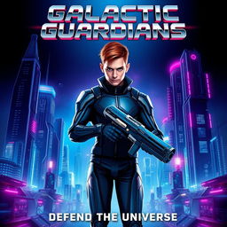 A striking movie poster design featuring an action-packed sci-fi scene