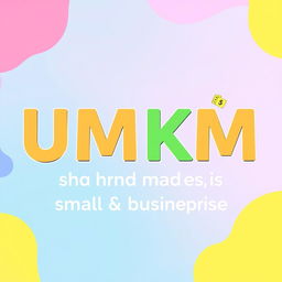 A vibrant and eye-catching Instagram highlight cover featuring the word 'UMKM' in a bold and modern font
