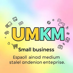 A vibrant and eye-catching Instagram highlight cover featuring the word 'UMKM' in a bold and modern font