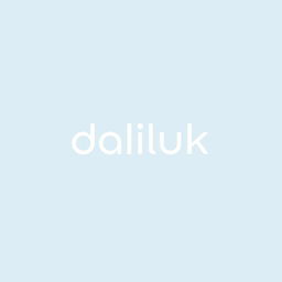 A sleek and modern wordmark logo for a traveling office named 'daliluk'