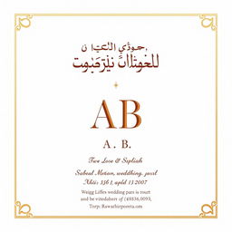 A beautifully designed wedding card featuring elegant typography and a harmonious blend of colors