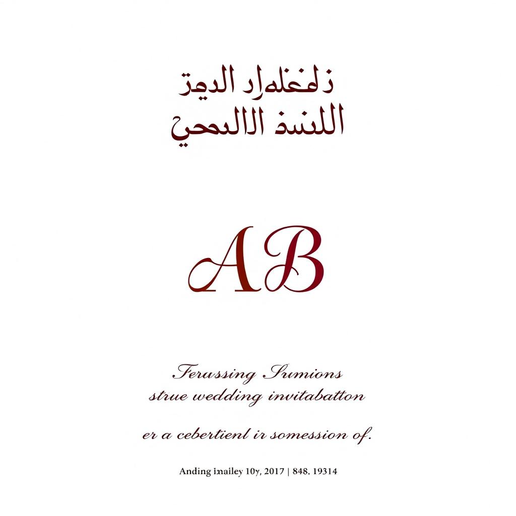 A beautifully designed wedding card featuring elegant typography and a harmonious blend of colors
