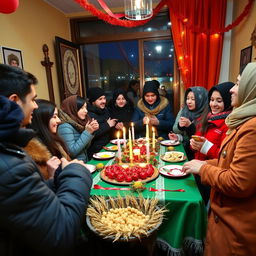 A festive celebration at Kharazmi Technical and Vocational College in Shahreza during Yalda Night