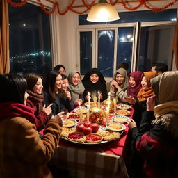 A festive celebration at Kharazmi Technical and Vocational College in Shahreza during Yalda Night