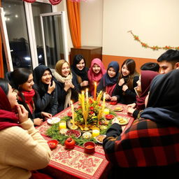 A festive celebration at Kharazmi Technical and Vocational College in Shahreza during Yalda Night