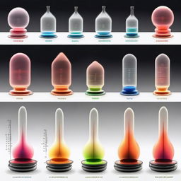 A series of high-quality digital art images that sequentially describe the experiment on the speed of sound