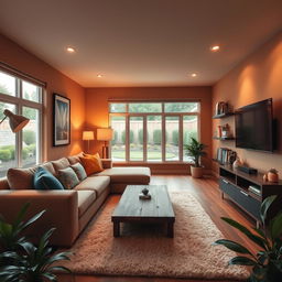 A beautifully decorated entertainment room designed for relaxation and enjoyment