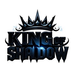 A striking and mysterious logo design for 'King of Shadow'