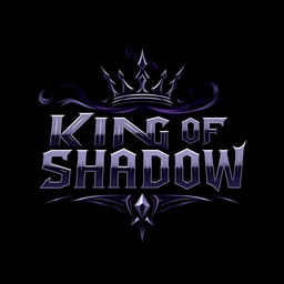 A captivating and enigmatic logo design for 'King of Shadow'