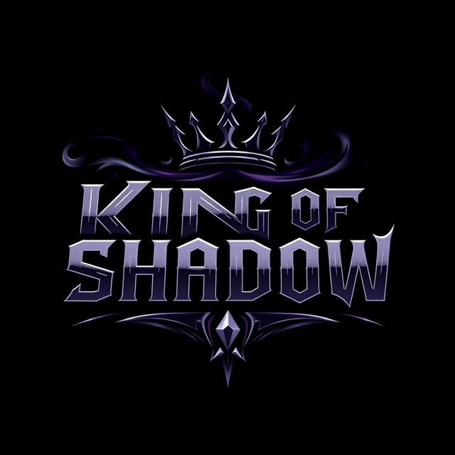 A captivating and enigmatic logo design for 'King of Shadow'