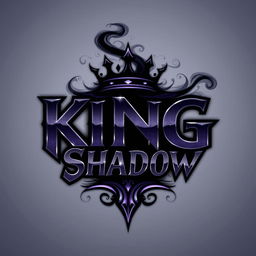 A captivating and enigmatic logo design for 'King of Shadow'
