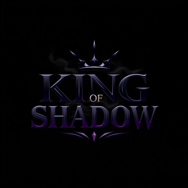 An elegant and mysterious logo design for 'King of Shadow'