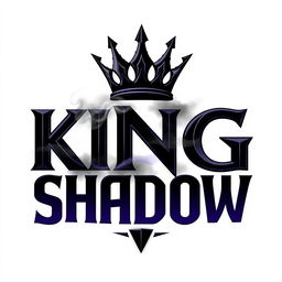 An elegant and mysterious logo design for 'King of Shadow'