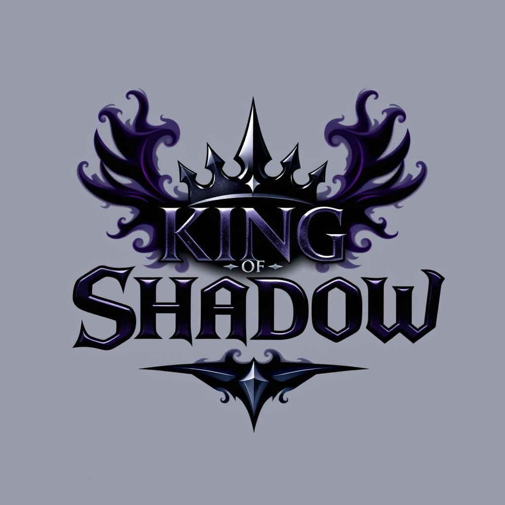 A striking and mysterious logo design for 'King of Shadow'