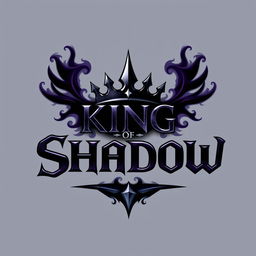 A striking and mysterious logo design for 'King of Shadow'
