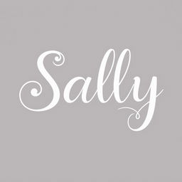 A signature artwork for the name "Sally" in an artistic style