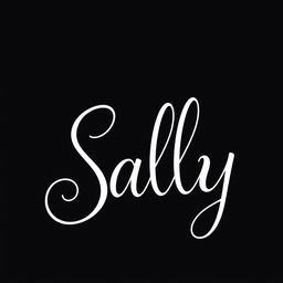 A signature artwork for the name "Sally" in an artistic style