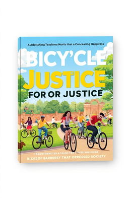 A conceptual book cover for 'Bicycle For Justice & Justice For Bicycle'