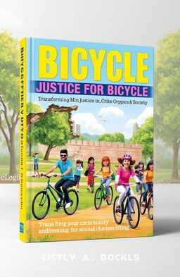 A conceptual book cover for 'Bicycle For Justice & Justice For Bicycle'