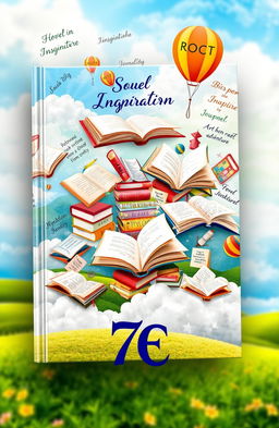 A vibrant and imaginative book cover for a creative work by '7E'