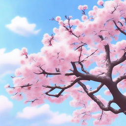 A high quality digital art piece featuring a serene scene of sakura trees