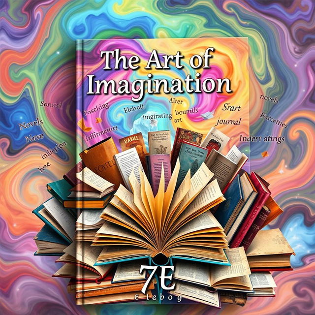 An eye-catching and imaginative book cover designed for a creative work by '7E'