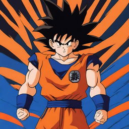 This is a high-quality digital art image of Goku from Dragonball Z