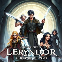 Fantastical book cover for 'Les Chroniques d'Eryndor : L'Héritier du Temps'